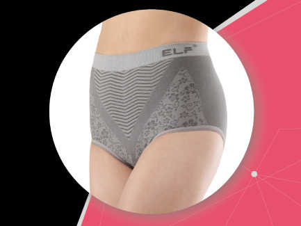 5940 竹炭 / 銀纖維 機能美型女用三角褲 - 灰