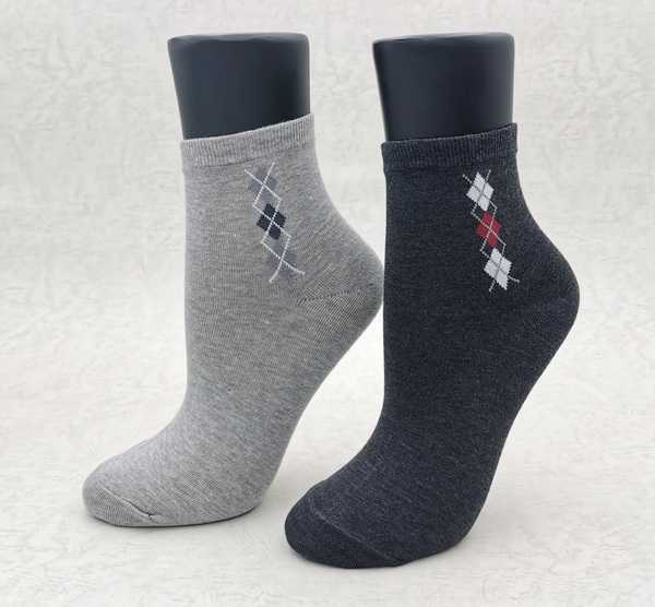 5310 竹炭菱格休閒除臭襪