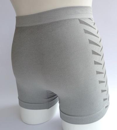 5943 竹炭 /銀纖維 機能美型男用四角褲 - 灰