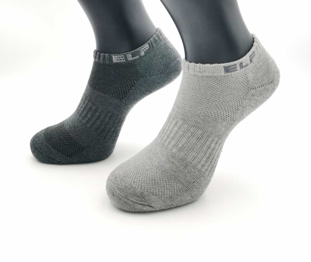 6429 男用素色船形氣墊襪