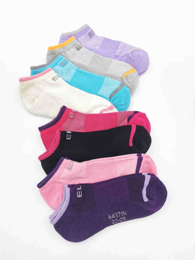 6437 彩色繽紛氣墊襪