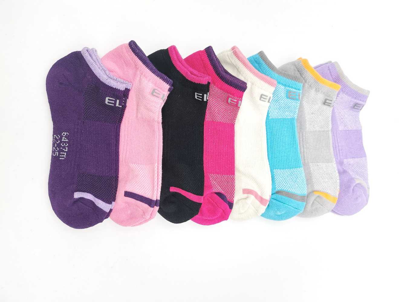 6437 彩色繽紛氣墊襪