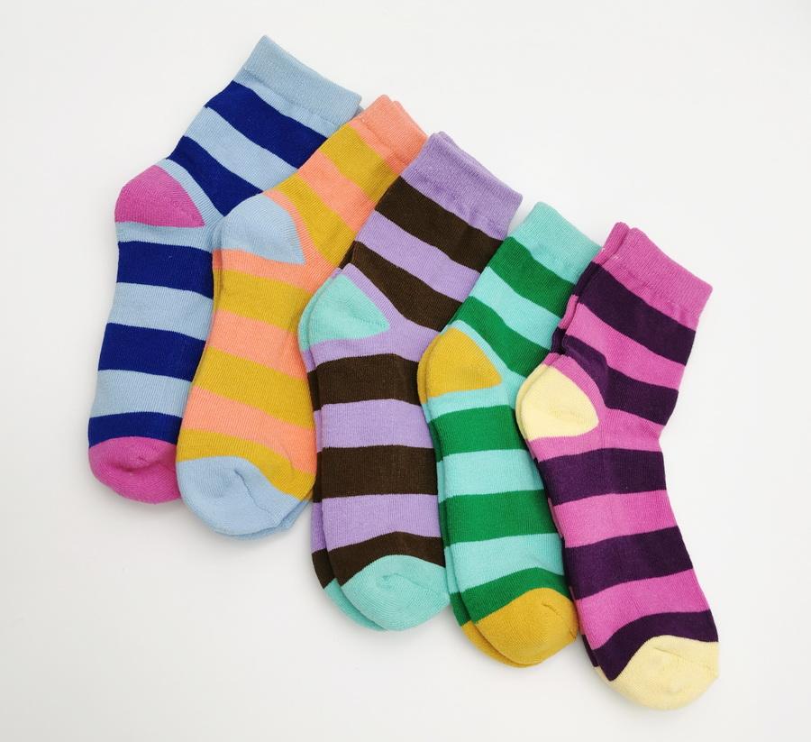 C1029 fun color 寬條紋造型長襪