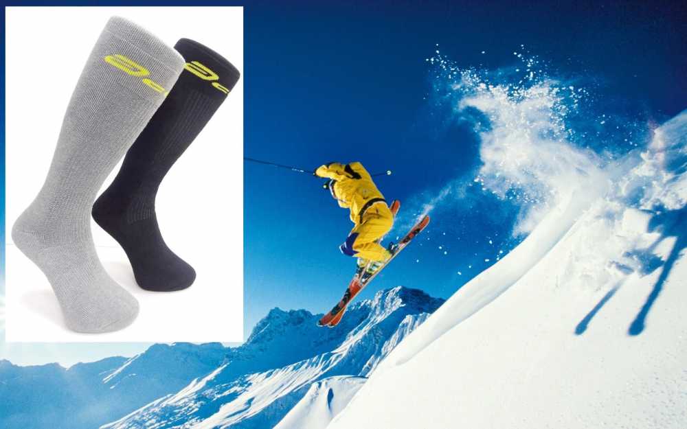 5816 竹炭長統氣墊登山雪襪 - 全起毛超級保暖!