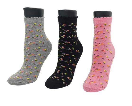 6101 荷葉邊日本風小碎花女襪