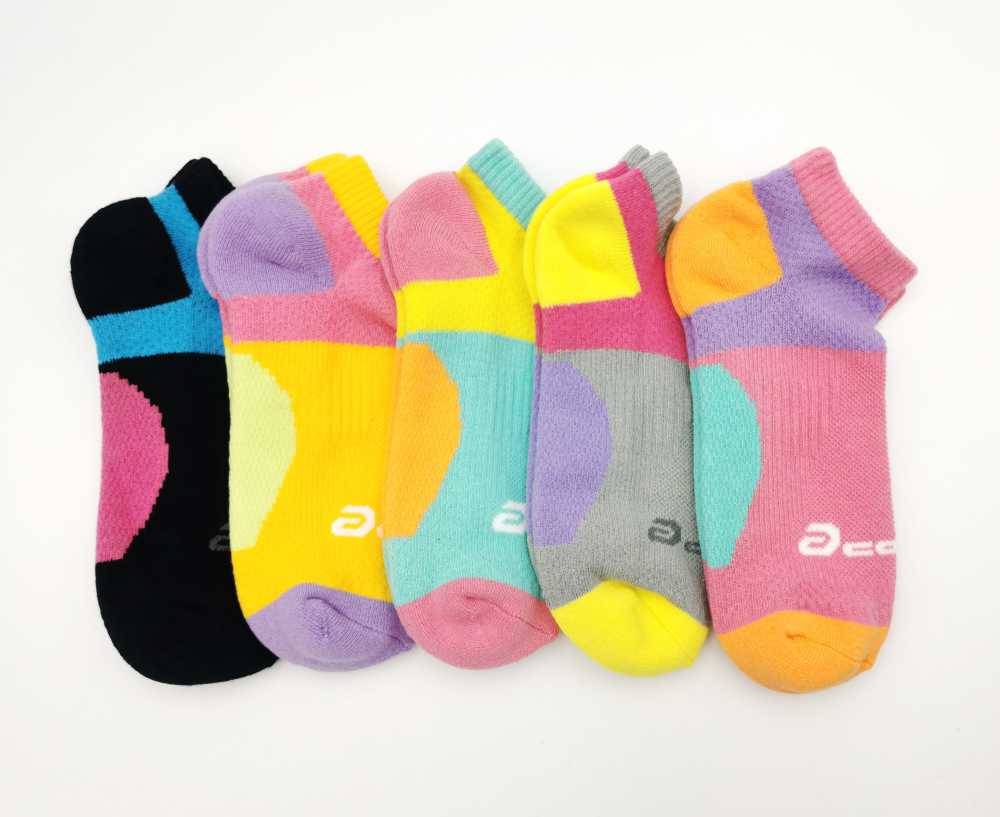 5717M  Acolor 全棉機能足弓壓力慢跑襪 - 女 ( 5 色 )