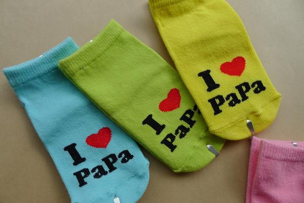 6803 純棉寶貝我愛爸媽襪