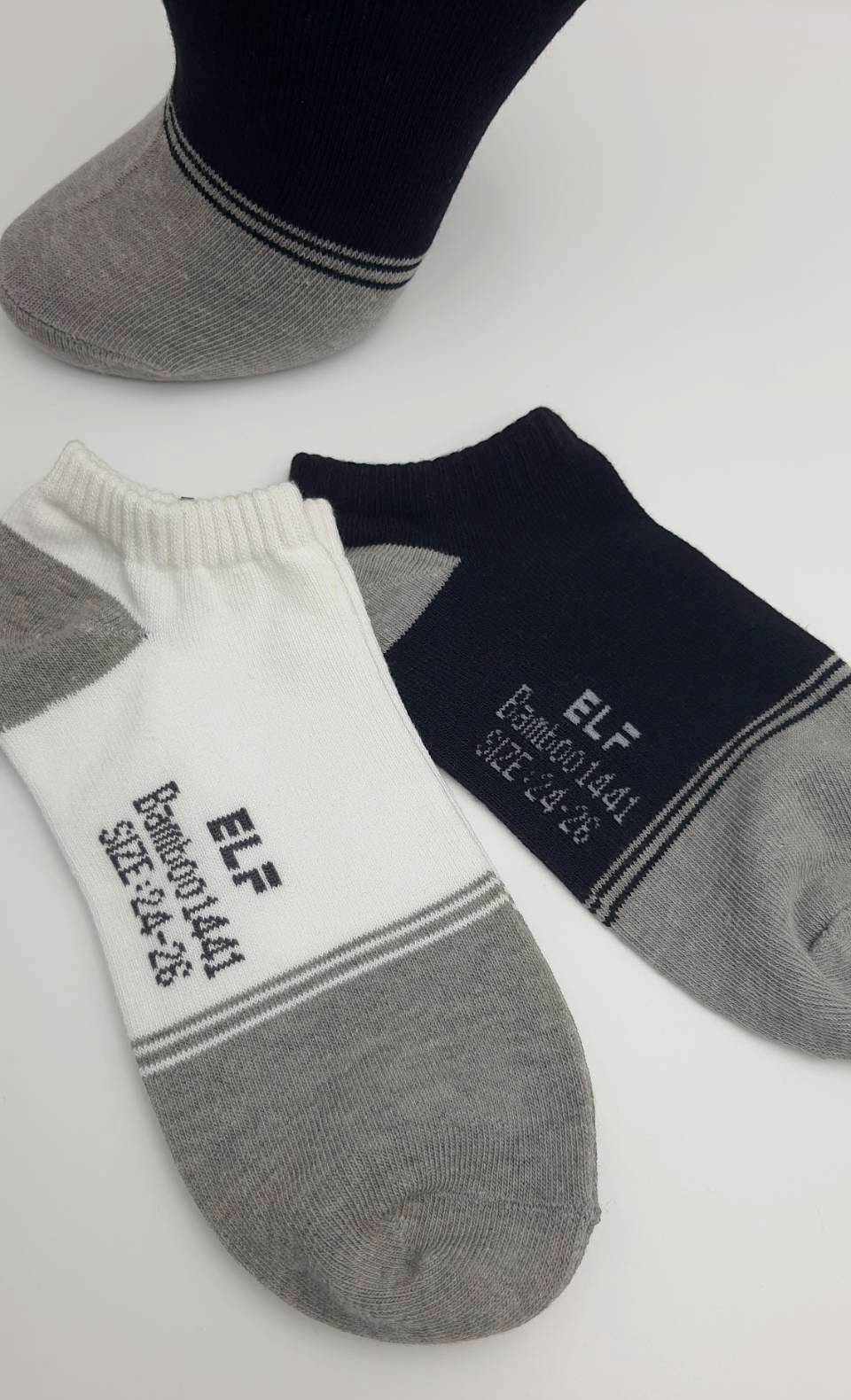 1441 竹炭休閒船型襪