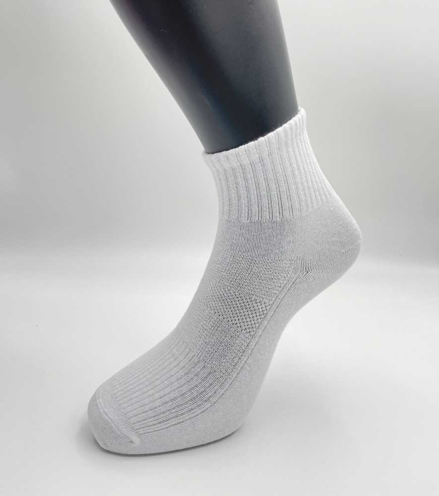6403LL10 全白棉質休閒/學生短襪( 10雙入)　加大