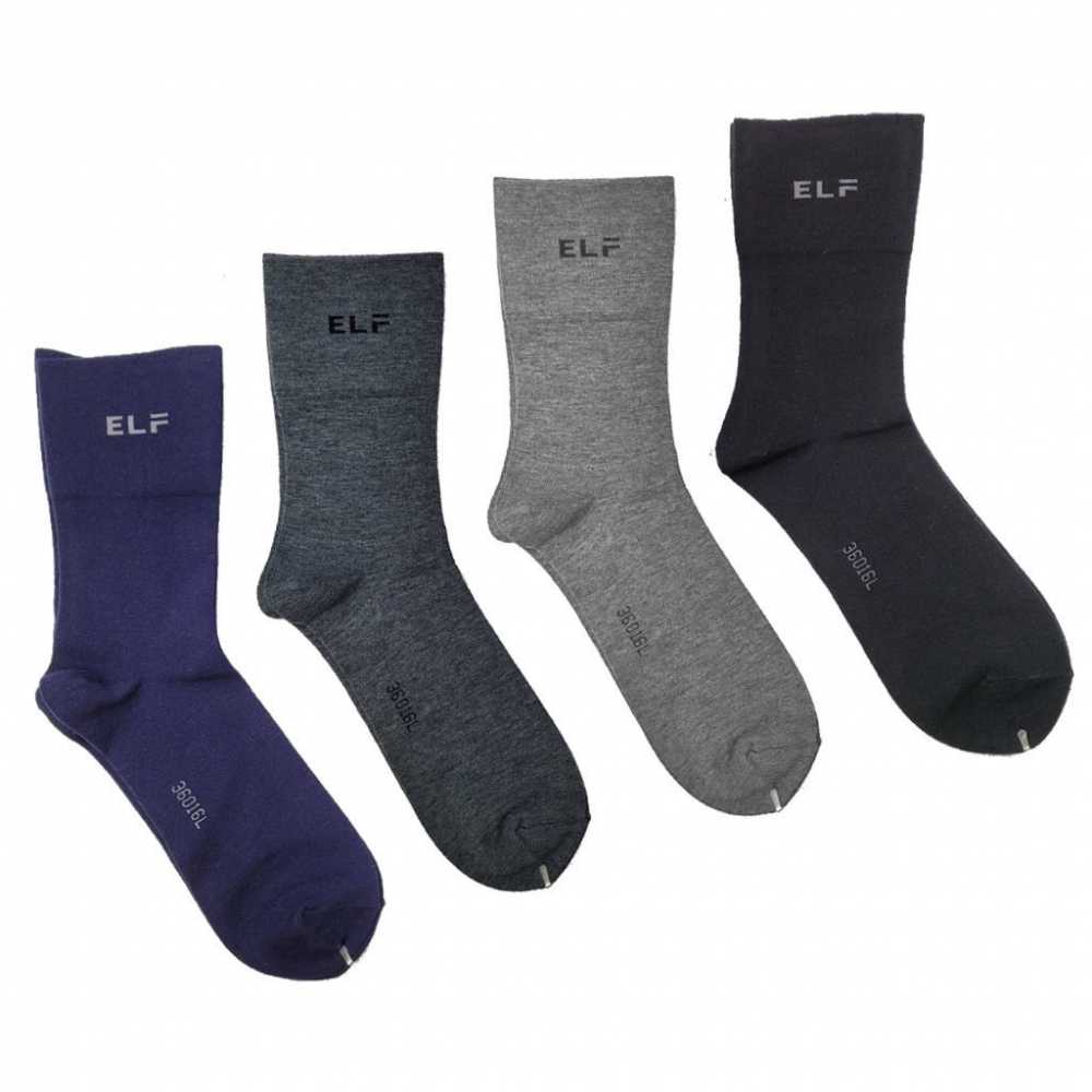 36016L 中性寬口休閒男襪（細針薄）加大款