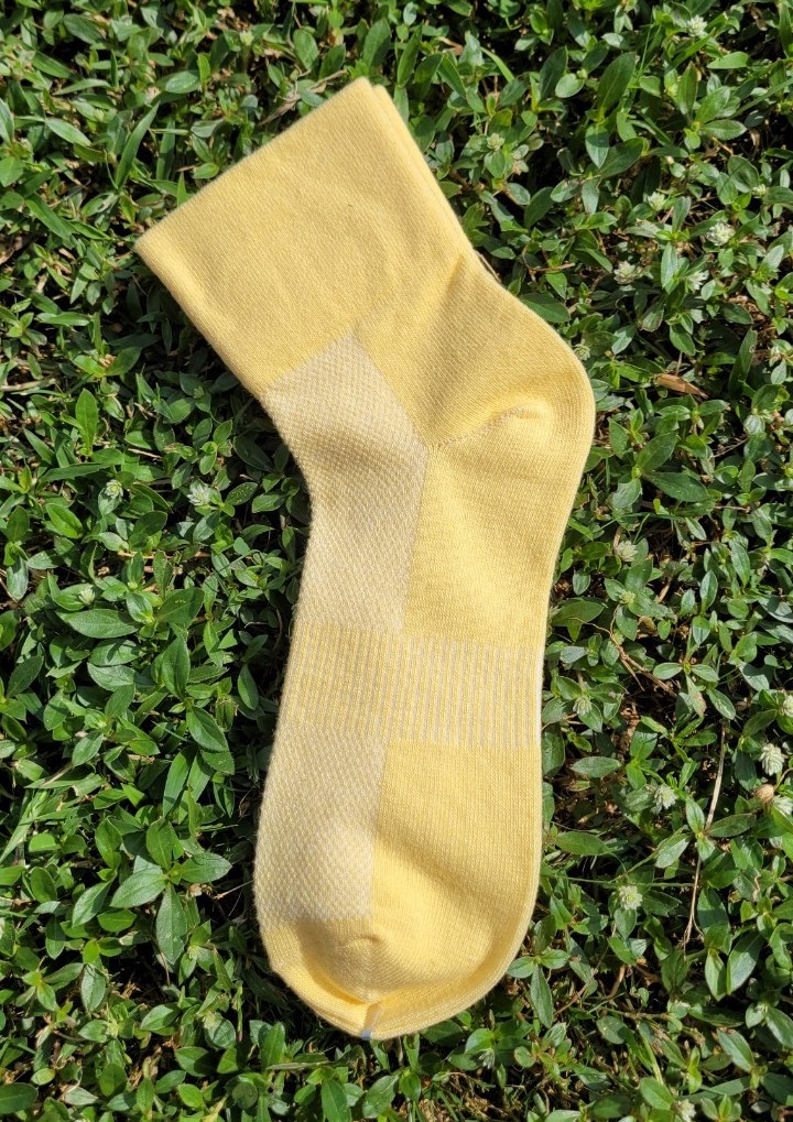 1347 純棉素色寬口無痕休閒襪