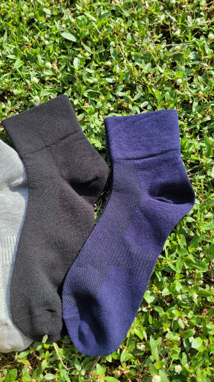 1347 純棉素色寬口無痕休閒襪