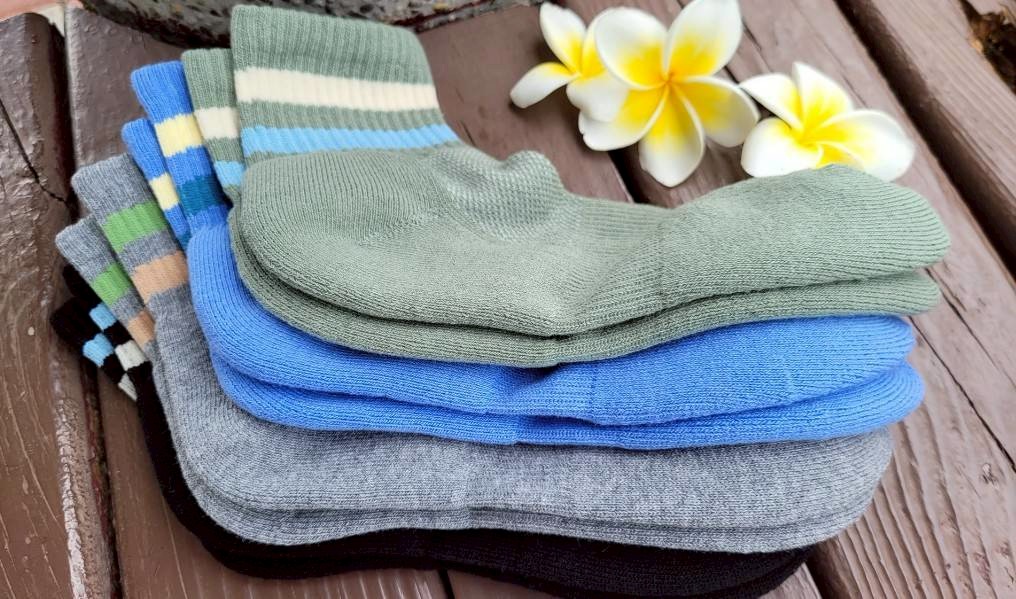 6492L 橫紋厚底氣墊童襪 (L)