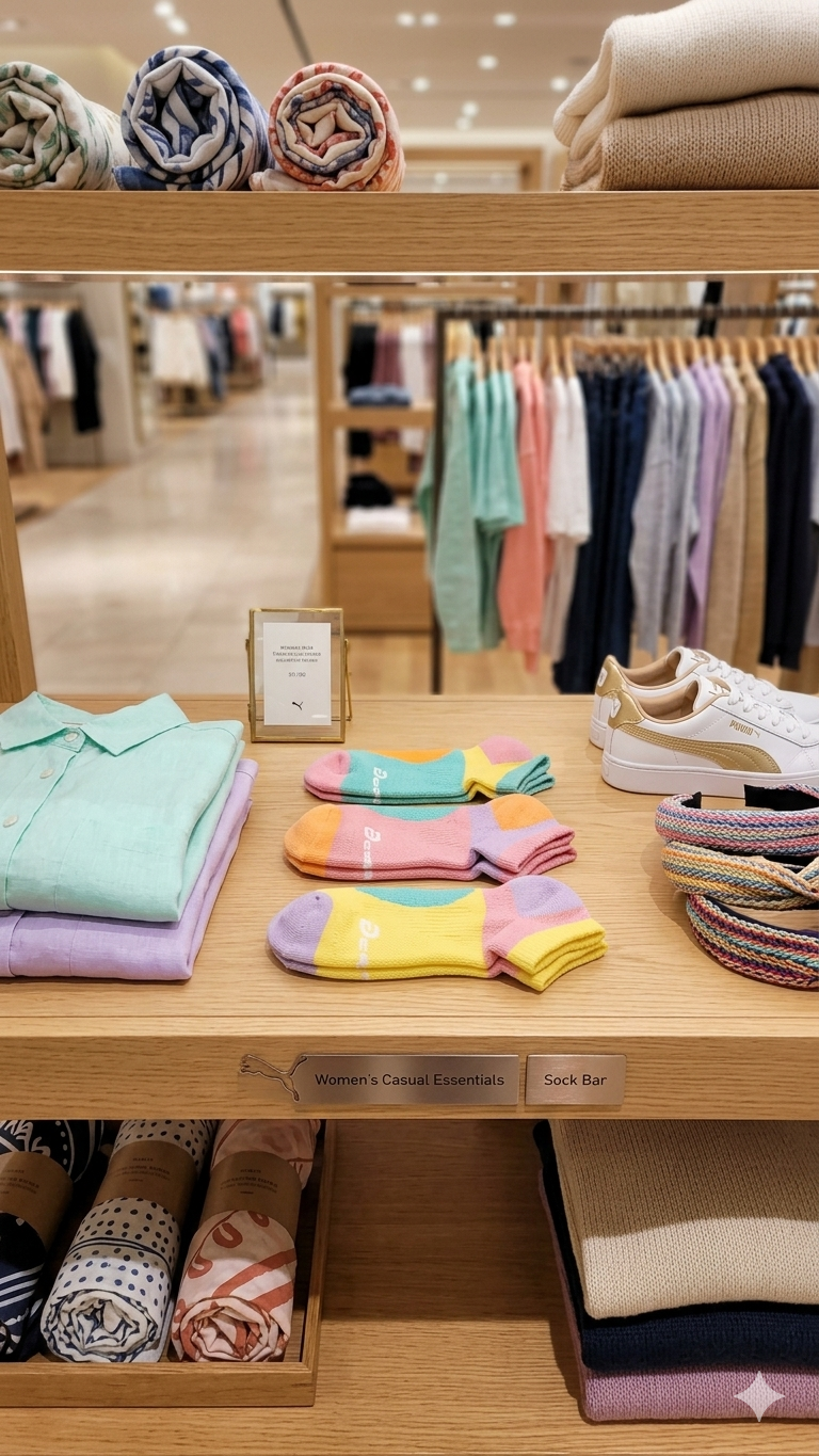 5717M  Acolor 全棉機能足弓壓力慢跑襪 - 女 ( 5 色 )